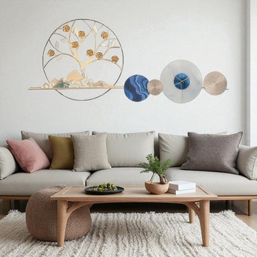 Tangerine Eclipse Wall Clock (59 x 24 Inches)